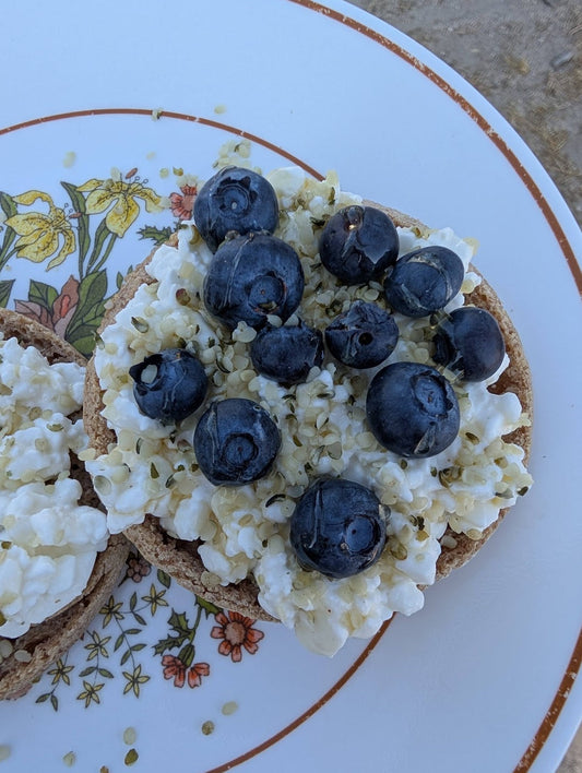 Protein-packed Cottage Cheese, Blueberry & Hemp Seeds PACHA Muffins: Gluten-Free Back-to-School Breakfast
