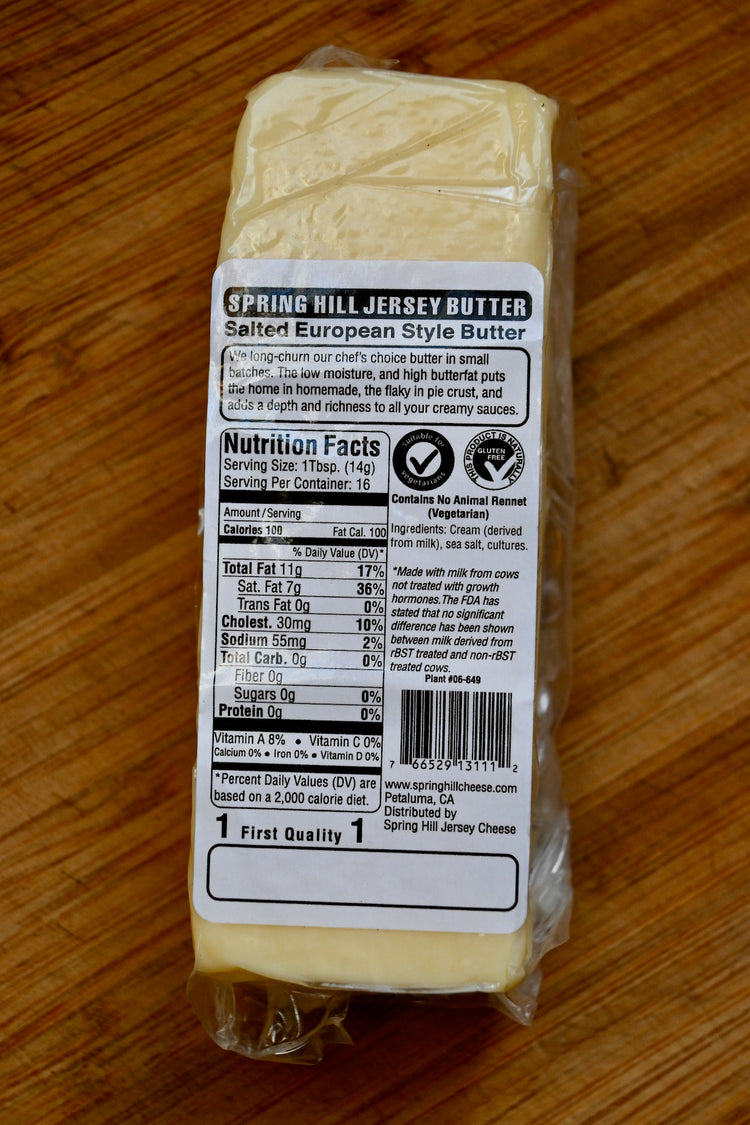 Spring Hill Grassfed, Pasture-Raised, Salted Butter